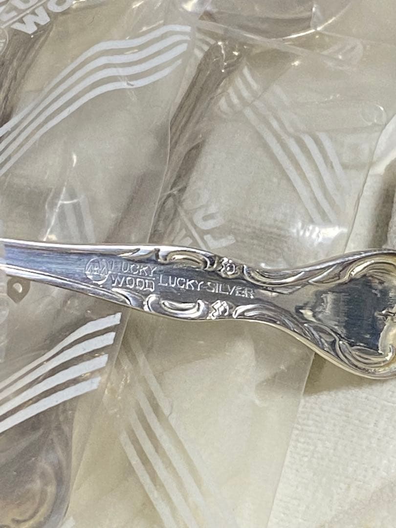 【美品】⭐️LUCKY WOOD 銀食器 シルバー 食器 スプーン フォーク