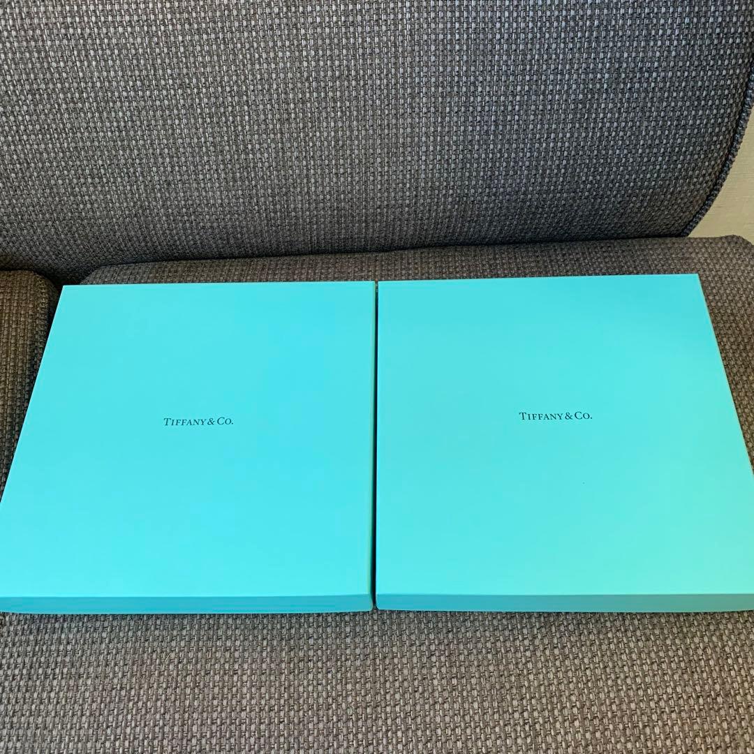 新品未使用 ティファニー ブルーボックス プレート 2枚セット（24x24cm）