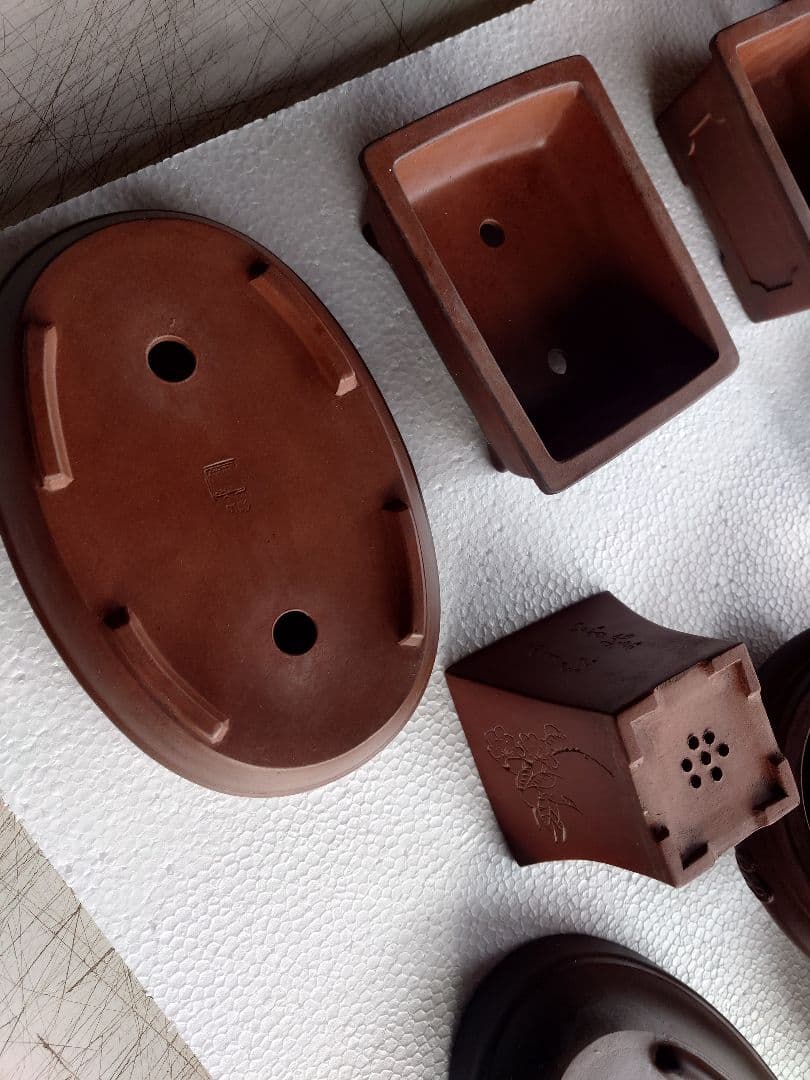 盆栽鉢　支那鉢　中国鉢　中国宜興　13鉢セット