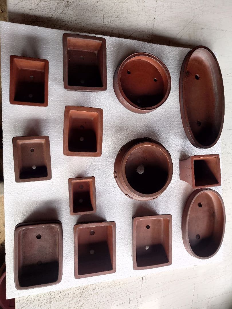 盆栽鉢　支那鉢　中国鉢　中国宜興　13鉢セット