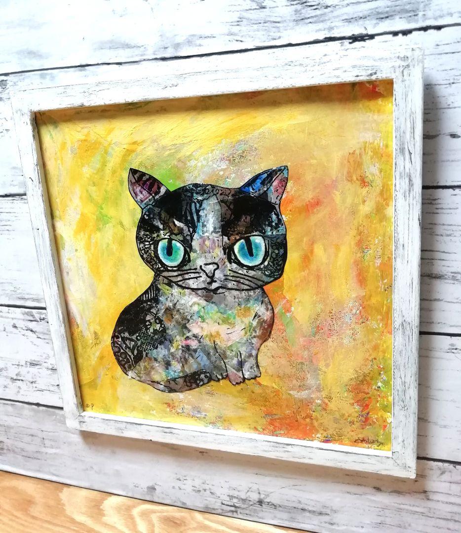 依頼者優先購入作品2　title「負けない猫」