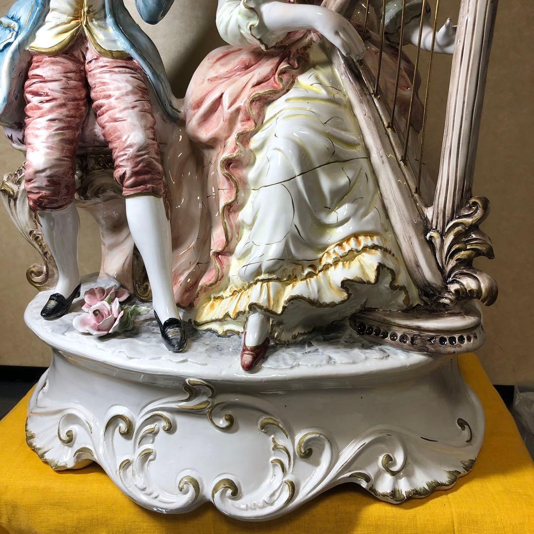 特大イタリア陶磁器製置物