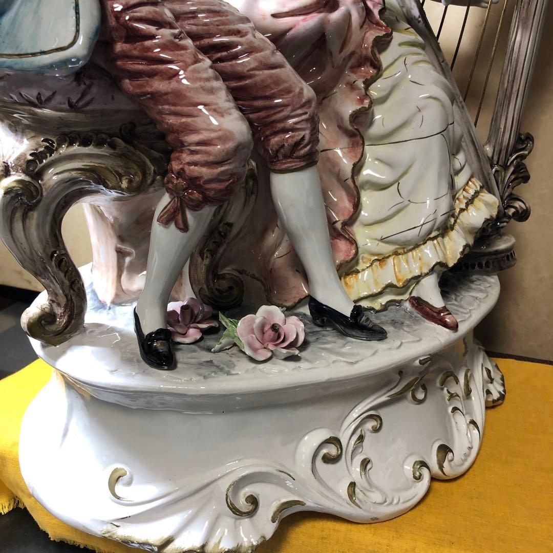 特大イタリア陶磁器製置物