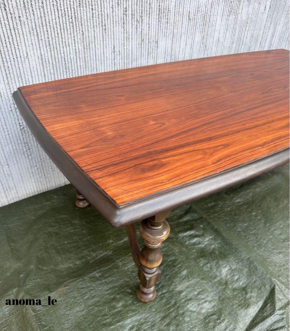 【センターテーブル】木製　ローテーブル　ボビンターニングレッグ　ジャパンヴィン