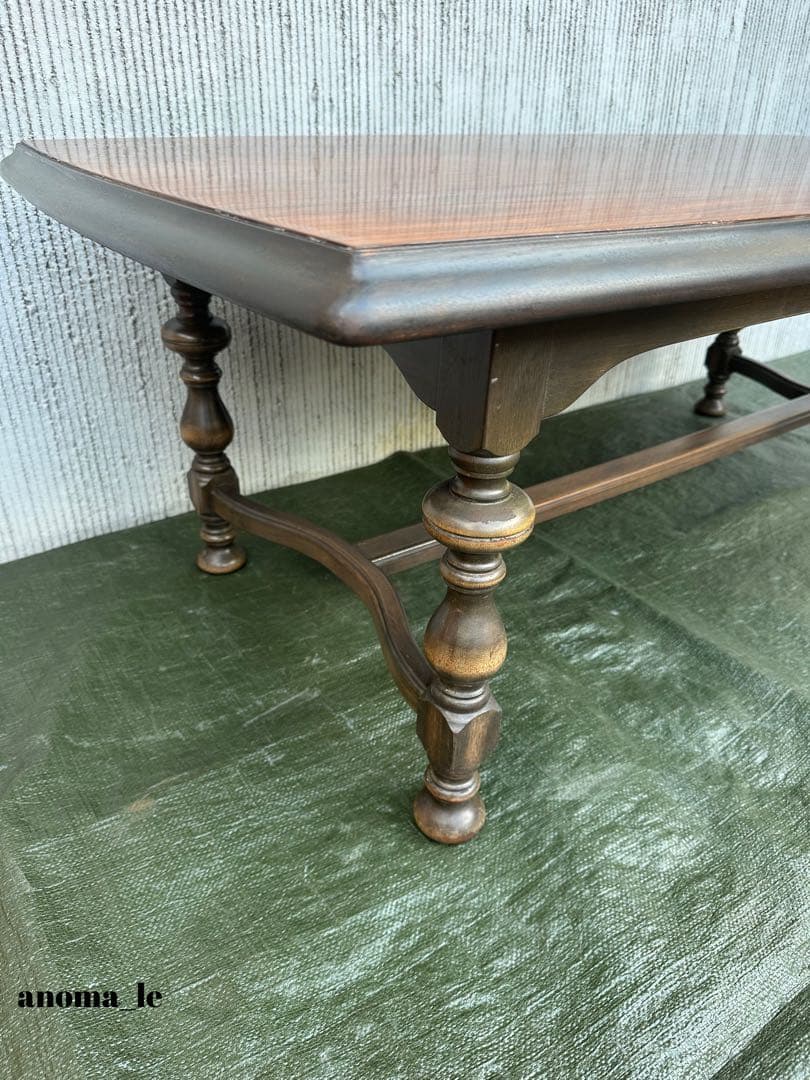 【センターテーブル】木製　ローテーブル　ボビンターニングレッグ　ジャパンヴィン