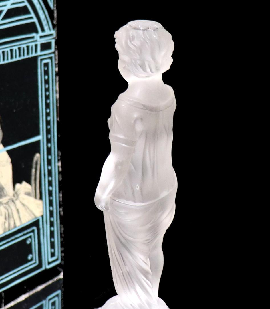 オールド・バカラ 極稀少 1878年頃 子供 フロスト加工 大型 置物 立体像