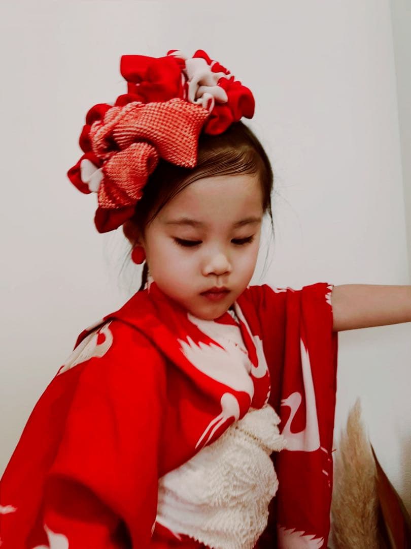 c*a様 七五三　七五三髪飾り　ヘッドドレス　着物髪飾り　リメイク髪飾り015