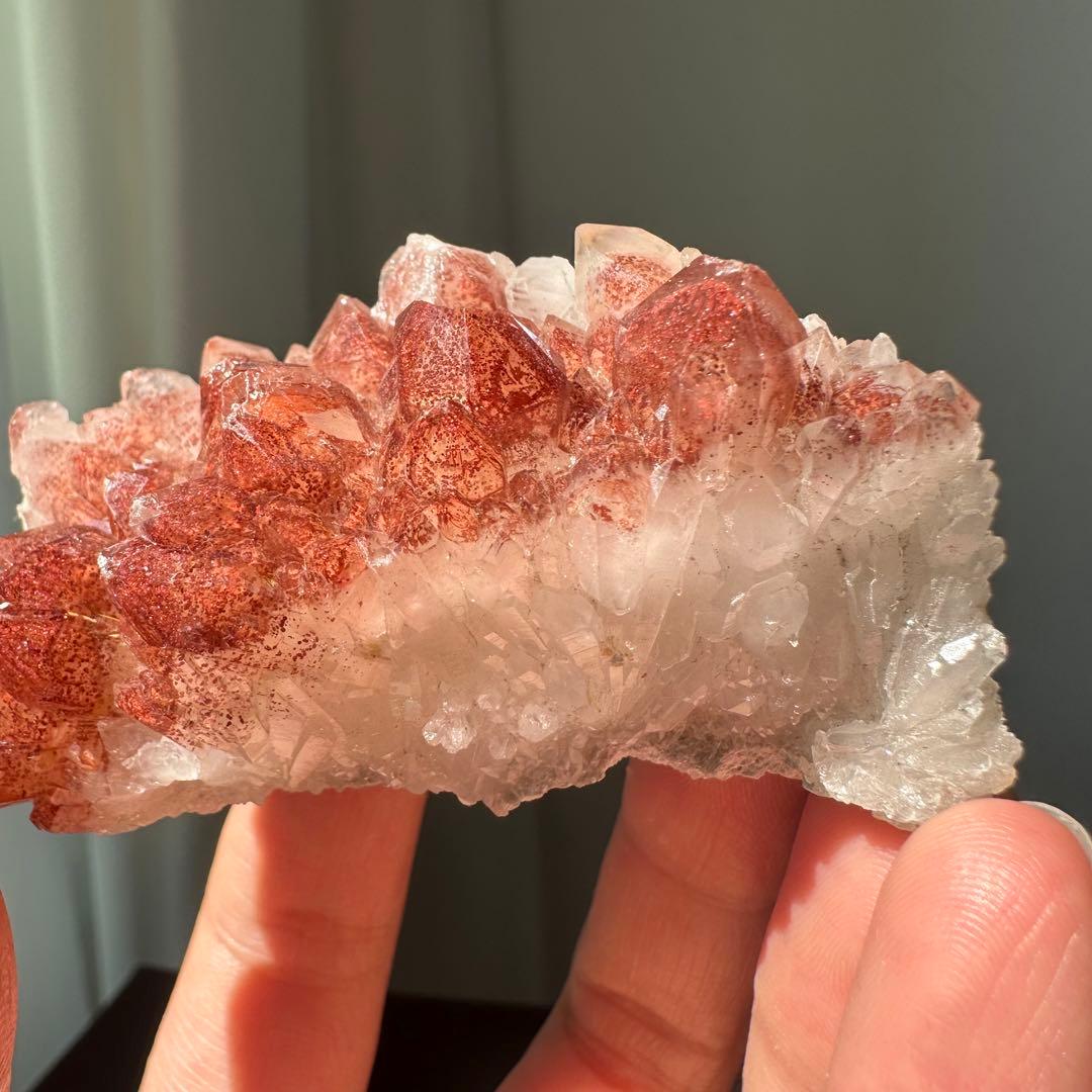 天然石赤水晶のクラスター　置物NO.090304