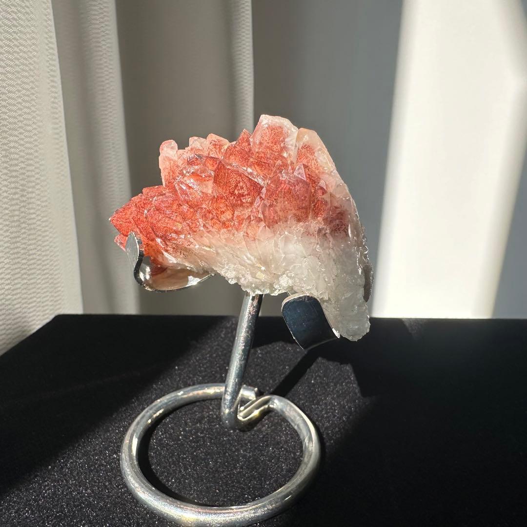 天然石赤水晶のクラスター　置物NO.090304
