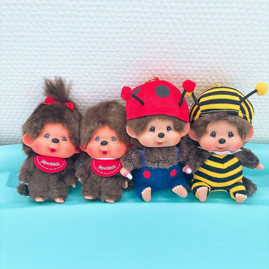 【24時間以内発送】モンチッチ顔でかキーチェーン4点セット