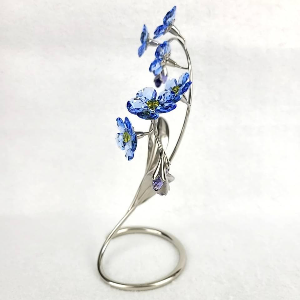 ・美品・スワロフスキー 忘れな草 特大サイズ　置物　オブジェ　988071