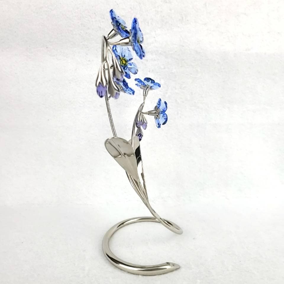 ・美品・スワロフスキー 忘れな草 特大サイズ　置物　オブジェ　988071