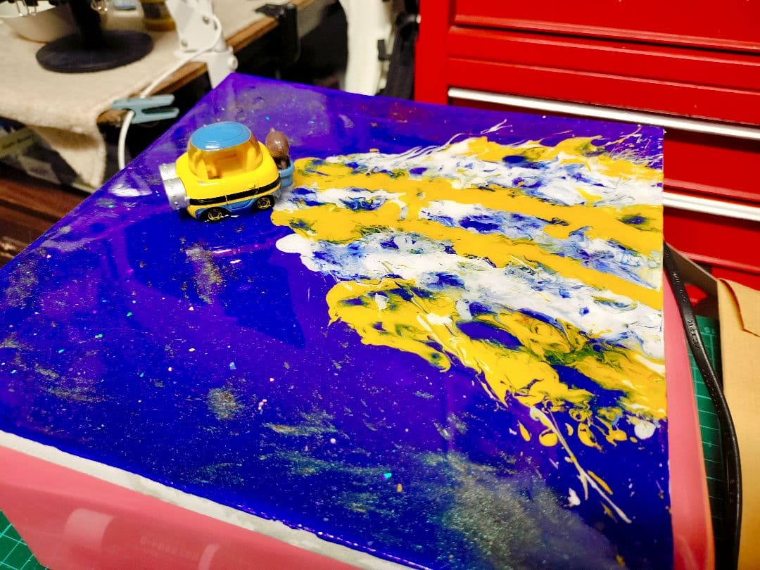 レジンアートジオラマ『ミニオン・コズミックフライト』 ミニオン風