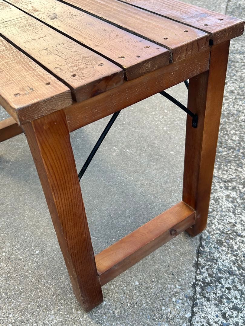 ビンテージ風 木製ベンチ ガーデン家具 フォールディン　北欧風　ヨハンベンチ