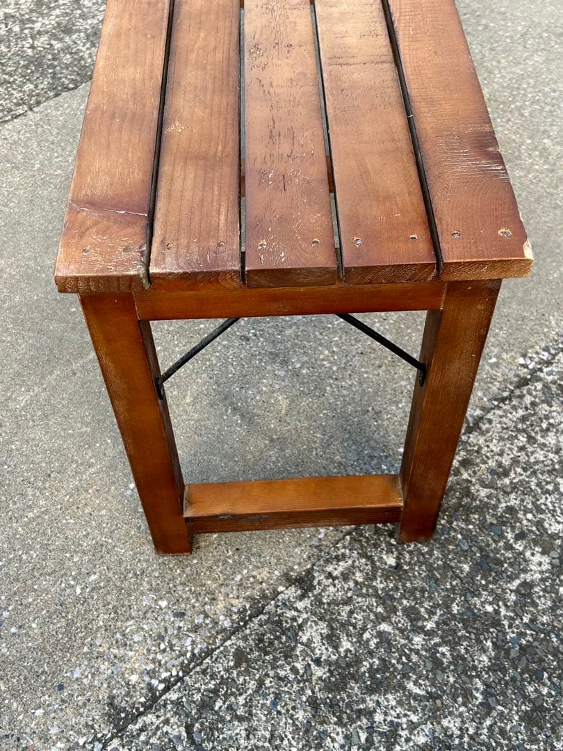 ビンテージ風 木製ベンチ ガーデン家具 フォールディン　北欧風　ヨハンベンチ