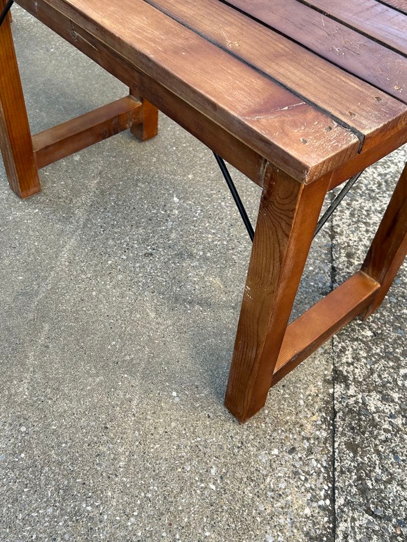 ビンテージ風 木製ベンチ ガーデン家具 フォールディン　北欧風　ヨハンベンチ