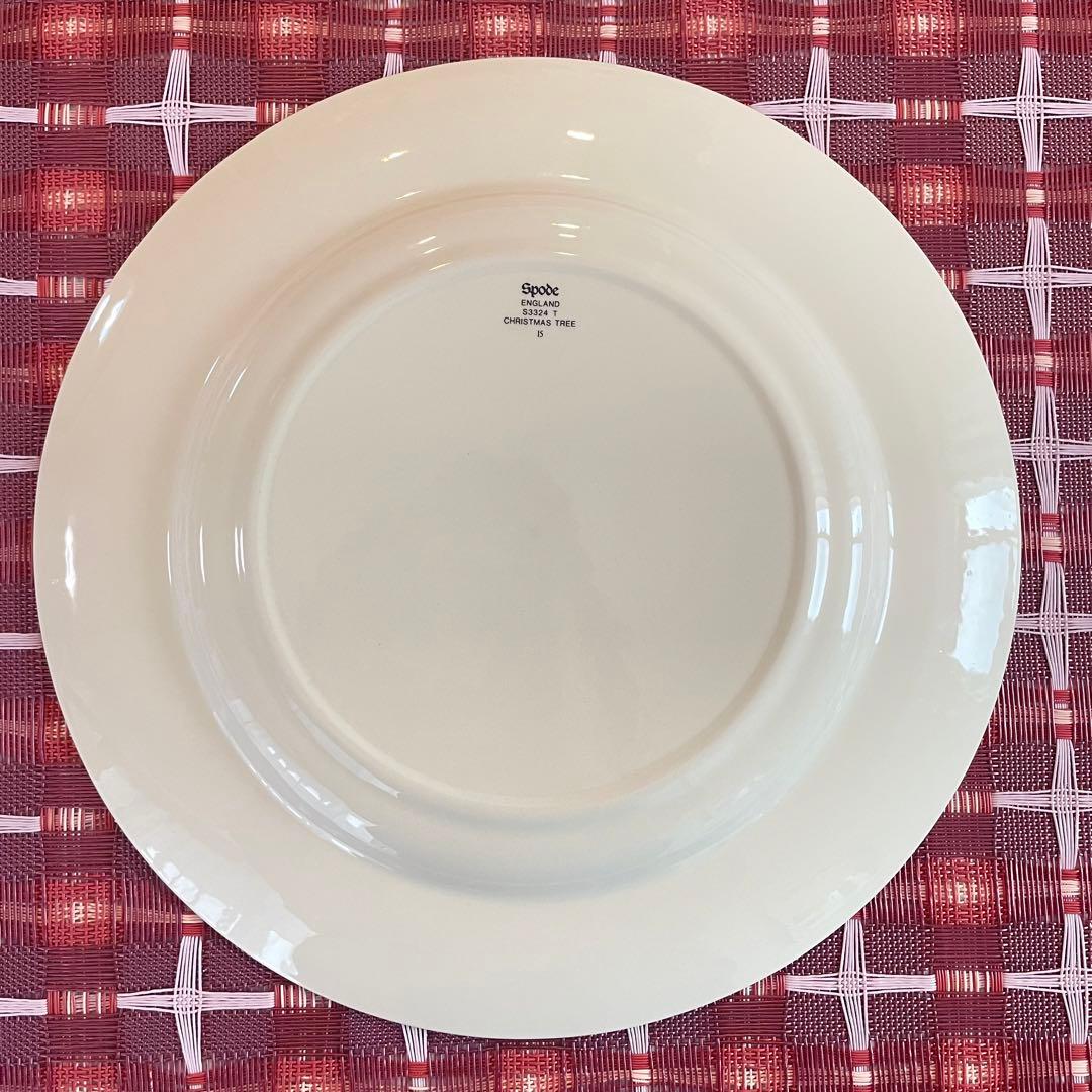 【英国製】スポード　クリスマスツリー　ディナープレート　４点セット