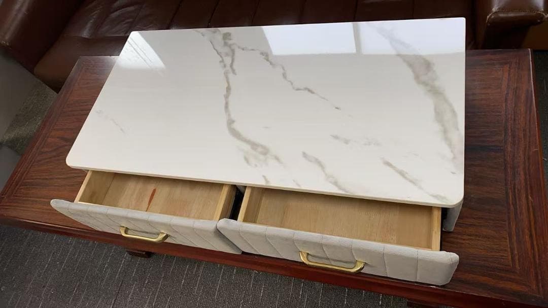 グレー 木製 ドレッサー デスクのみ 訳あり品　実物写真ありJ108-80-①