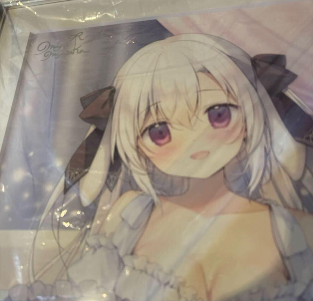 宮坂みゆ　直筆サイン入り　A3複製原画　-Sweet Night-りしぇちゃん