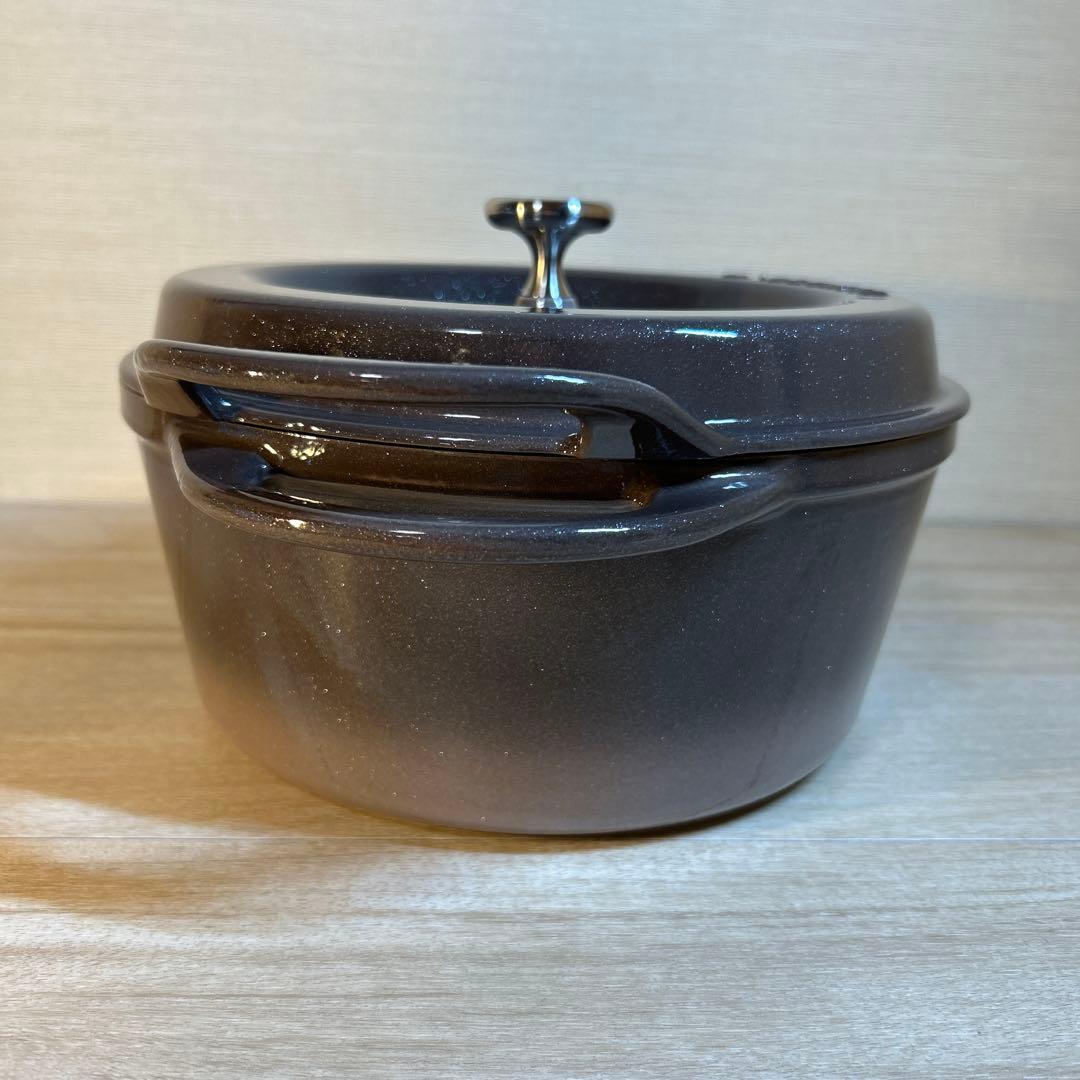 訳あり　バーミキュラ　オーブンポット ラウンド　22cm パールブラウン　両手鍋
