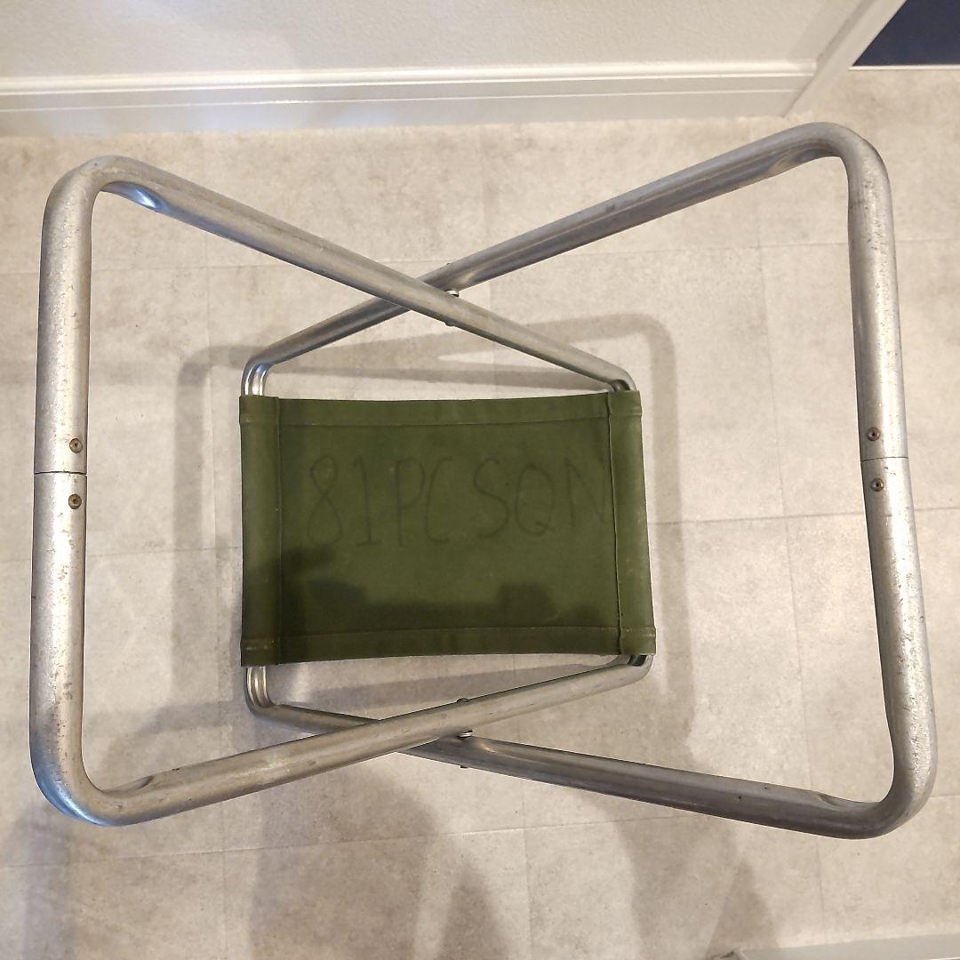 ビンテージ フォールディングチェア スツール 軍物 希少!!