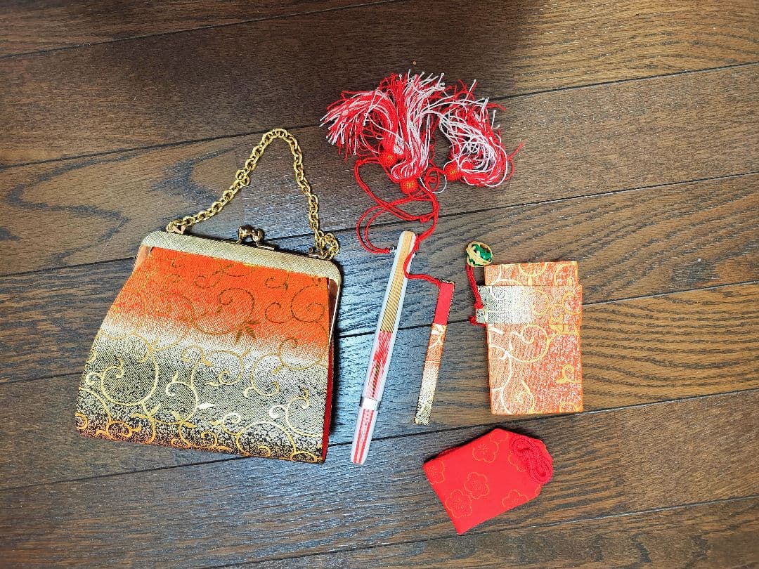 値下げ交渉可 七五三 アンティーク着物 フルセット 小物付き　正絹　7歳