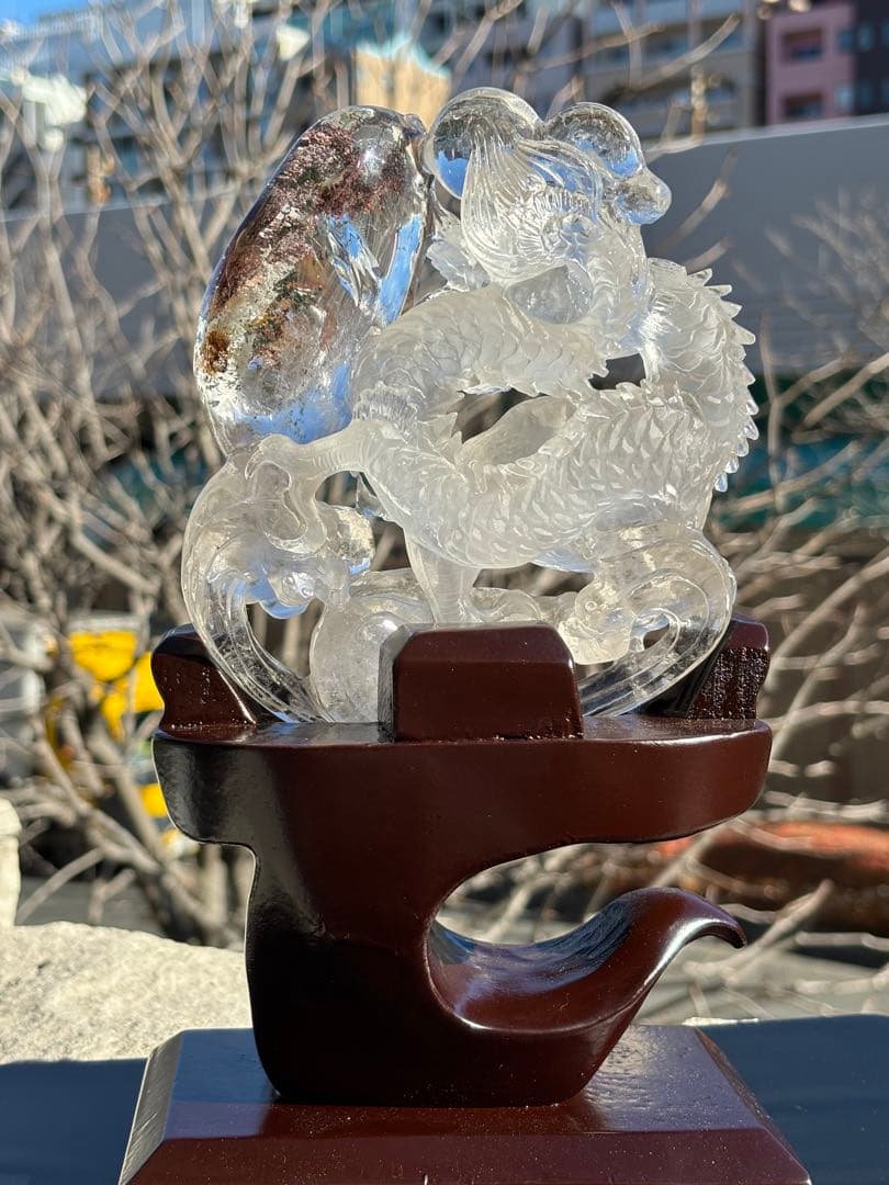 水晶ガーデン天翔龍⭐️富貴吉祥】⭐️極上品⭐️専用台座付き - メルカリ