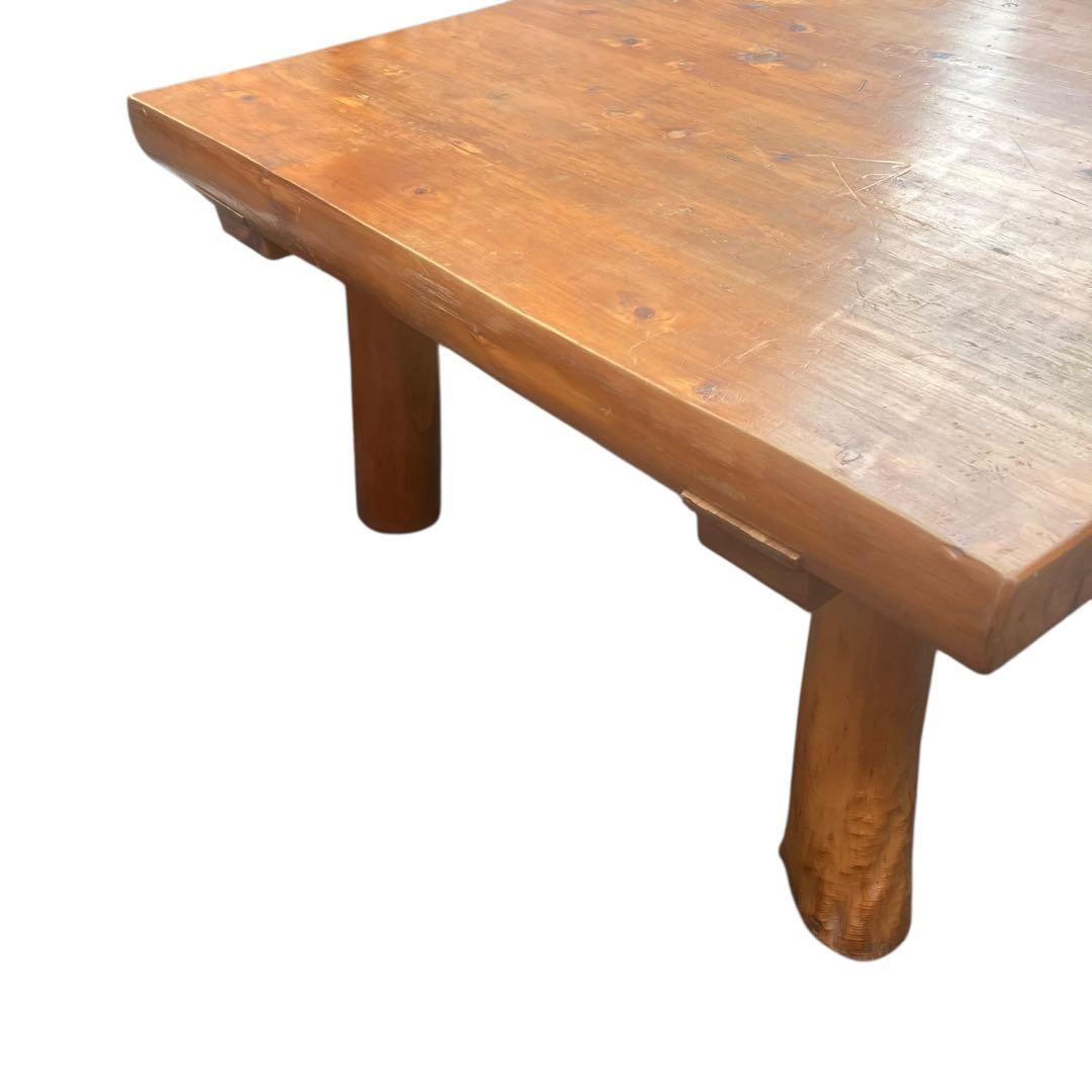 【アンティーク】欅の一枚板テーブル 小振りのカフェテーブル　センターテーブル