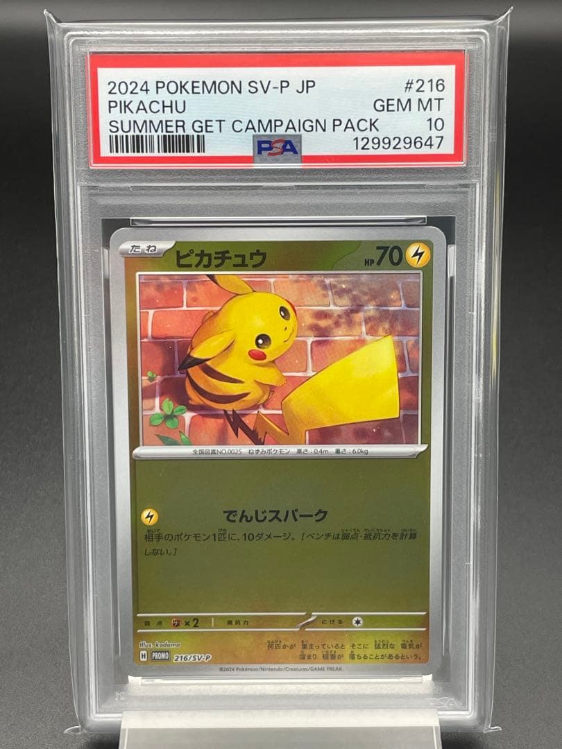 PSA10 ピカチュウ　でんじスパーク　ポケカの夏がキタ！　プロモ
