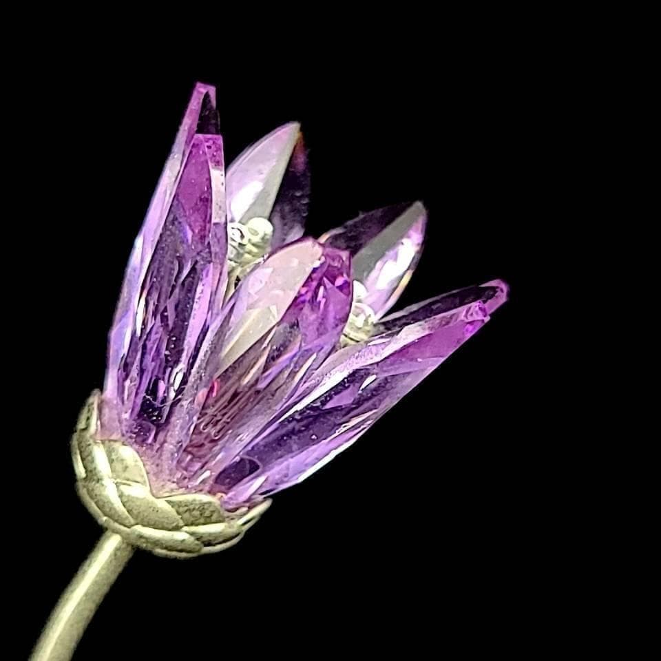 ●良品☆スワロフスキー　Drina　Violet　花　ドリナ　バイオレット 1