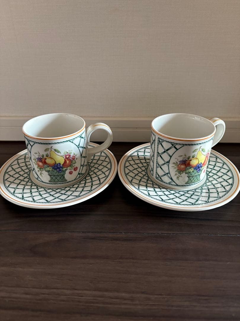 Villeroy & Boch バスケットシリーズ カップ・ソーサー2セット - メルカリ