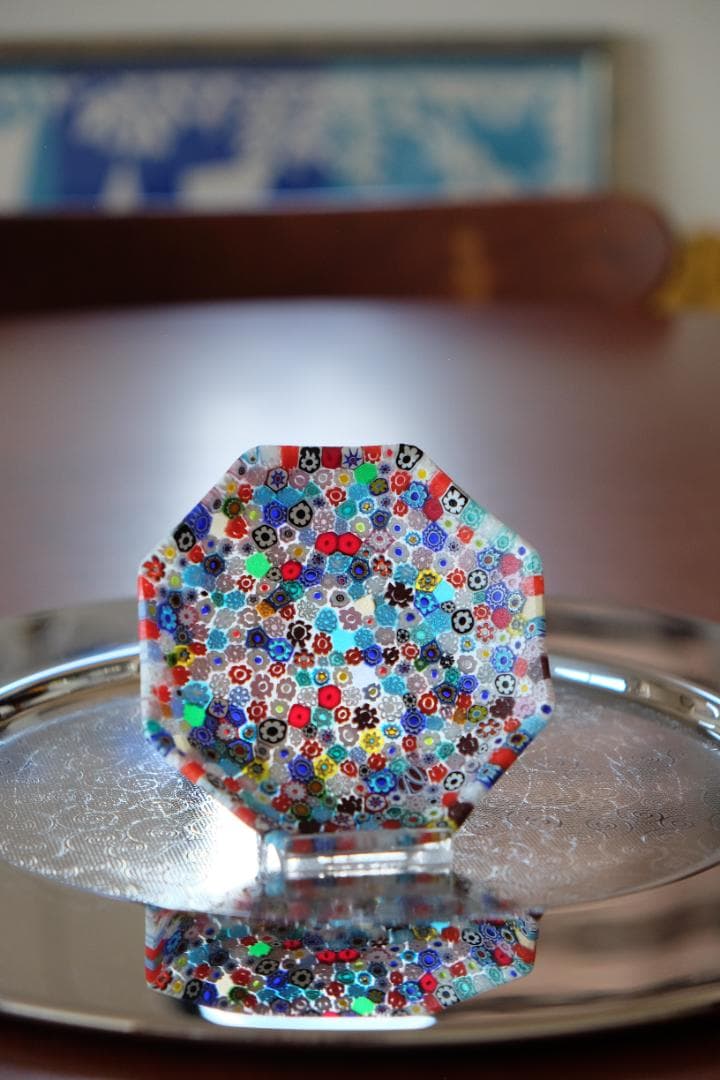 ベネチアンガラス ミルフィオリ プレート 皿 江波冨士子/黒木国昭/藤田喬平