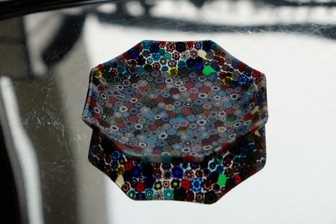 ベネチアンガラス ミルフィオリ プレート 皿 江波冨士子/黒木国昭/藤田喬平