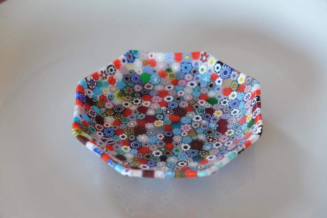 ベネチアンガラス ミルフィオリ プレート 皿 江波冨士子/黒木国昭/藤田喬平