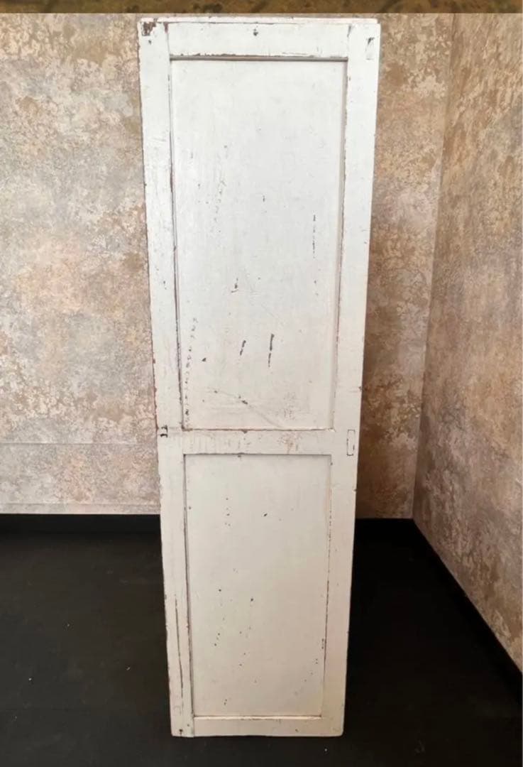 希少 アンティーク ホワイト シャビー 食器棚