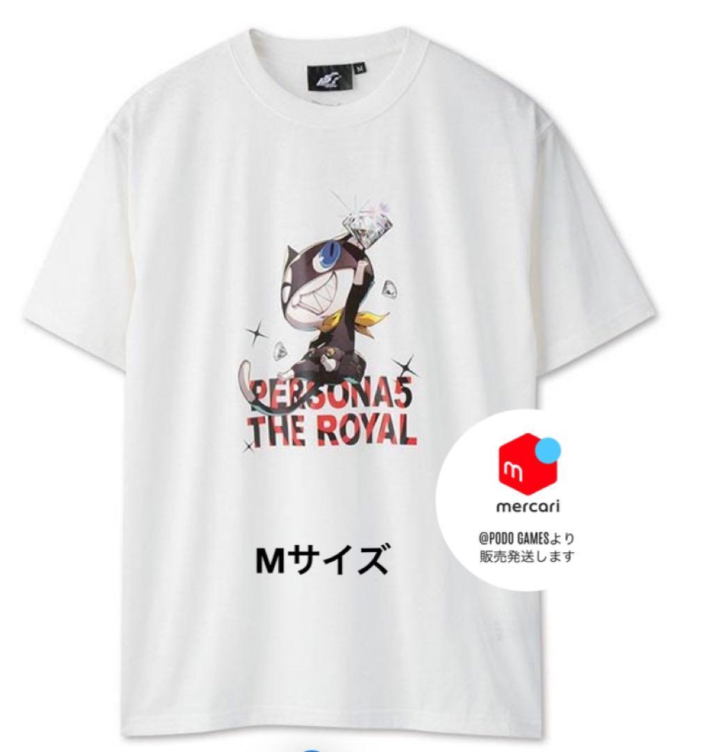 ペルソナ5 ザ・ロイヤル ステッカー付Tシャツ モルガナ アベイル М