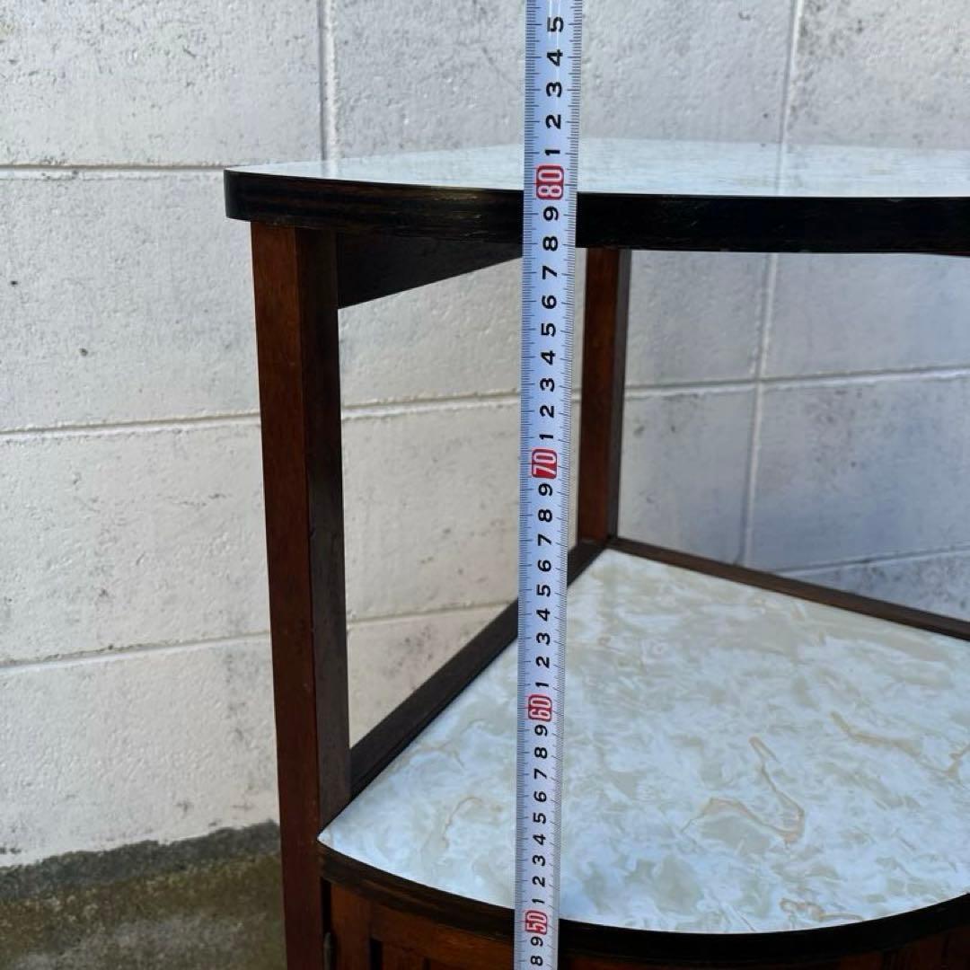 古家具ビンテージ品◾️karimoku カリモク 木製棚 飾り棚 ディスプレイ台