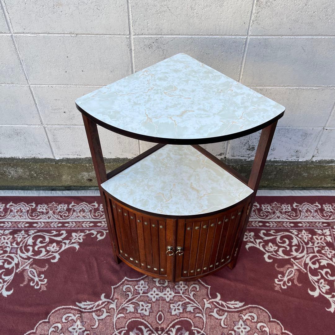 古家具ビンテージ品◾️karimoku カリモク 木製棚 飾り棚 ディスプレイ台