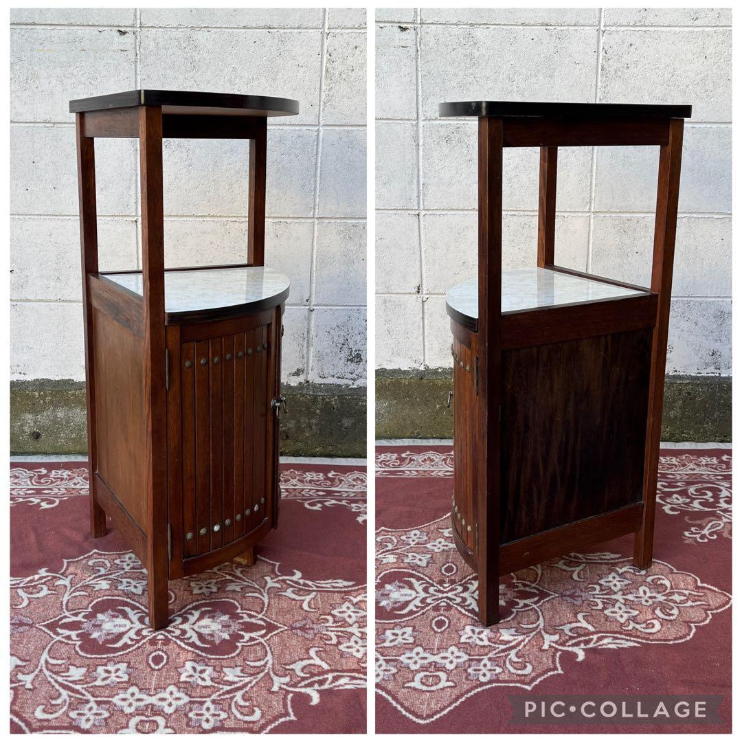 古家具ビンテージ品◾️karimoku カリモク 木製棚 飾り棚 ディスプレイ台