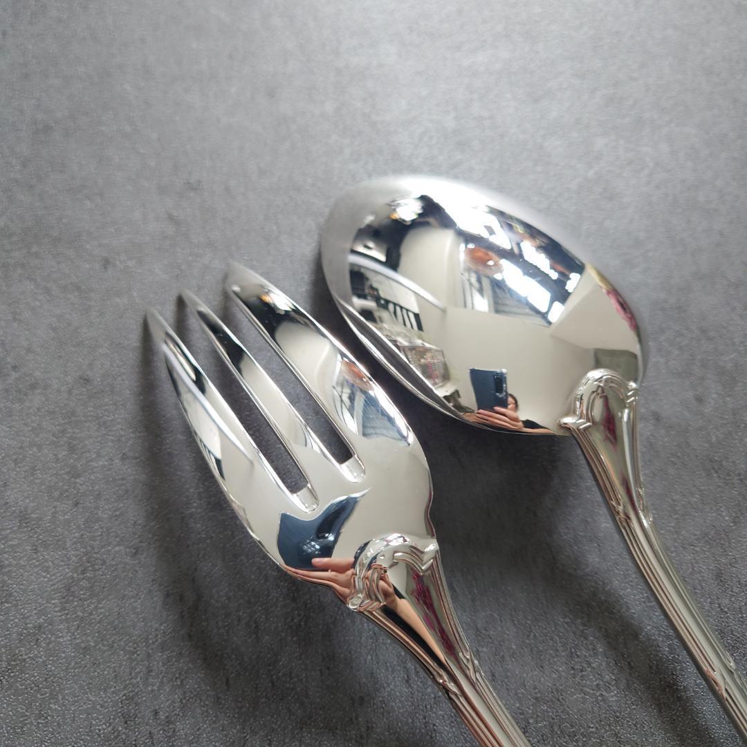 美品 クリストフル リュバン サービングフォーク サービングスプーン