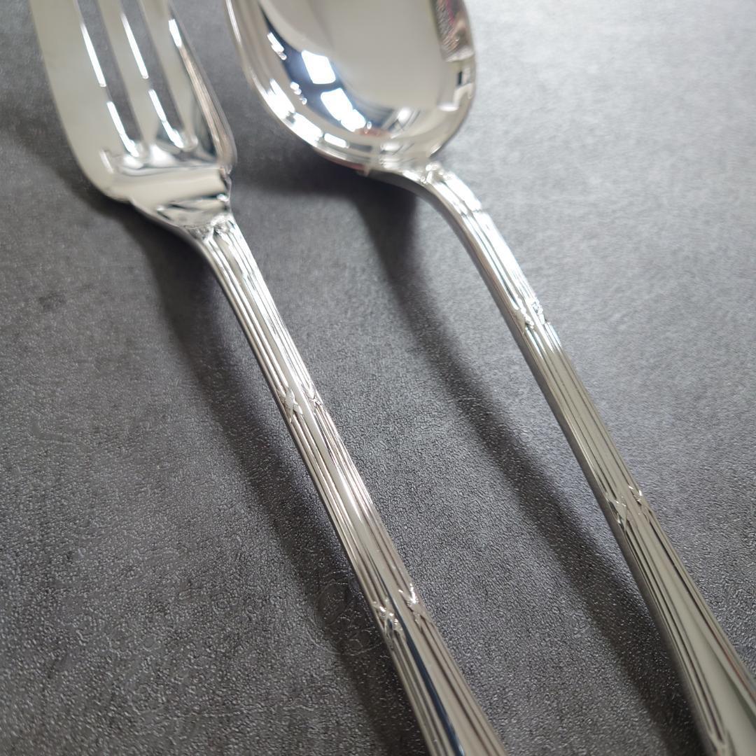 美品 クリストフル リュバン サービングフォーク サービングスプーン