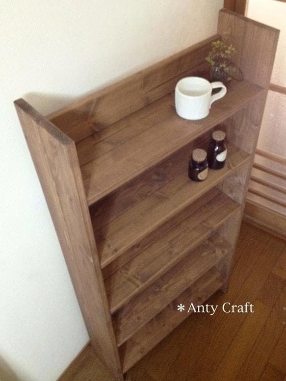 サイズオーダー可】【引取可能】5段飾り棚 DVD収納 本棚 幅60cm UN