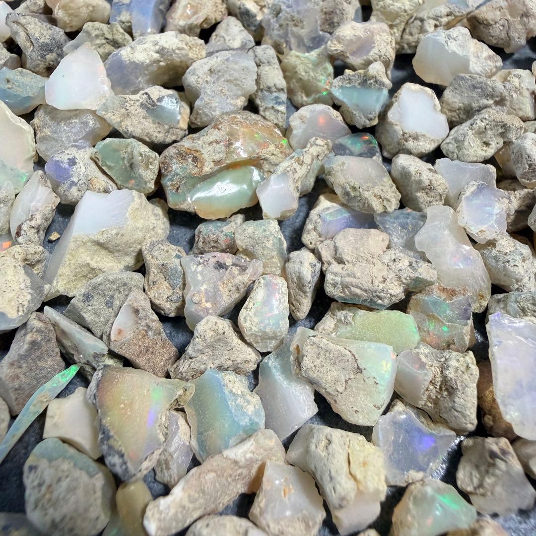 【天然エチオピア産オパール 原石 お楽しみ詰め合わせセット 約50g】Z-010