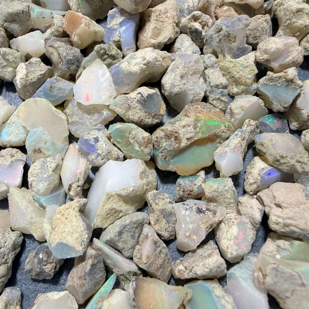 【天然エチオピア産オパール 原石 お楽しみ詰め合わせセット 約50g】Z-010