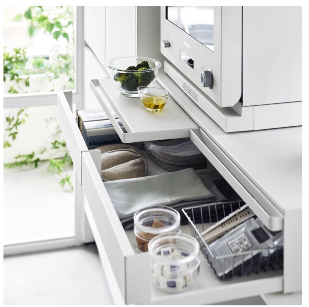 mi♡yu⭐️ 山崎実業 ツーウェイ 下引き出し&スライドテーブル