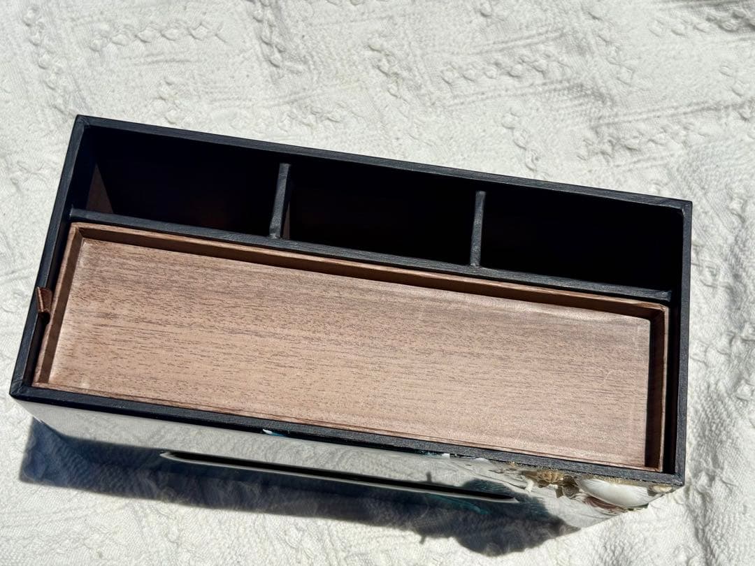 海のティッシュケース　海レジン　波レジン