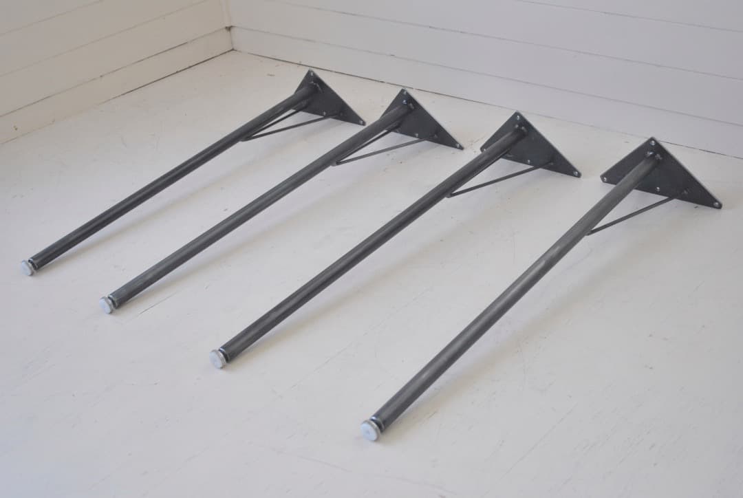 テーブル用鉄脚　4本セット　外径21mm 　高さ67cm  DIYパーツ