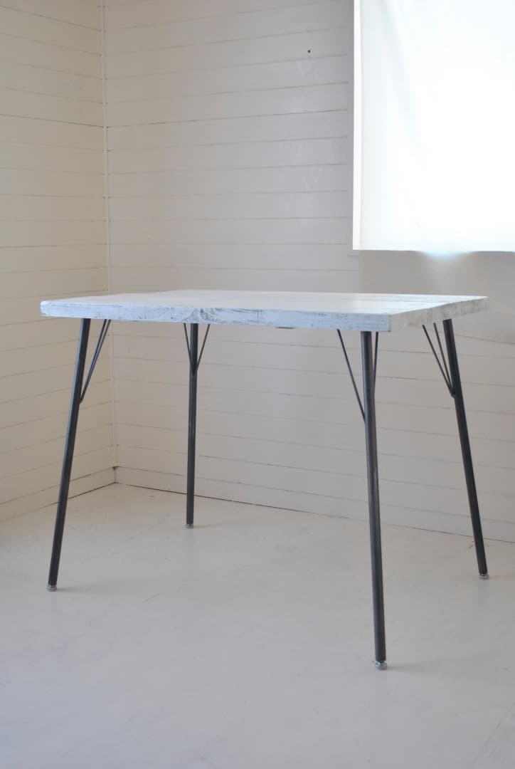 テーブル用鉄脚　4本セット　外径21mm 　高さ67cm  DIYパーツ