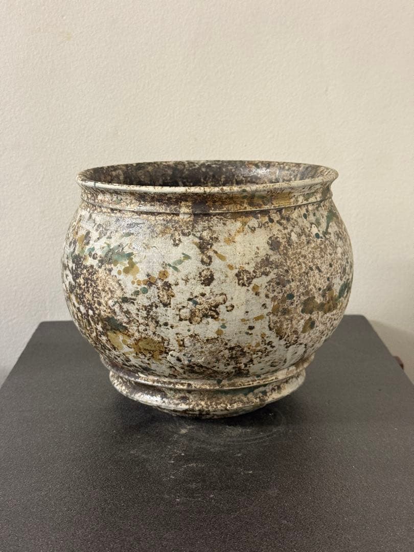 たけろうポット / 大鉢 / シロサビ+ミドリ【イベント限定鉢】(C)