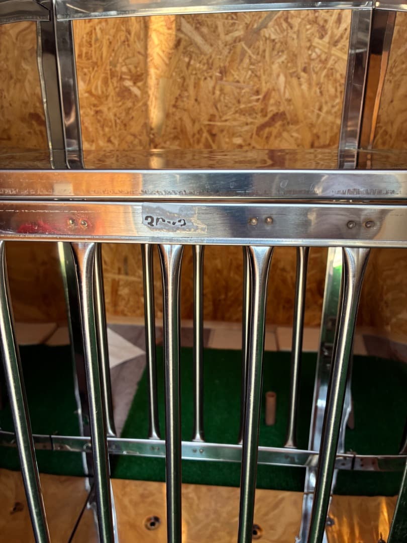 大型インディアンキッチンラック［中古］　ステンレス　壁付け　食器棚